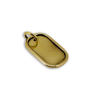 Pendente Piastrina Liscia in Bronzo