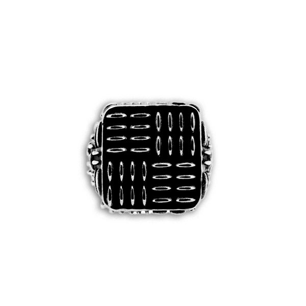 Anello Mandorlato Quadrato in Argento - immagine 2