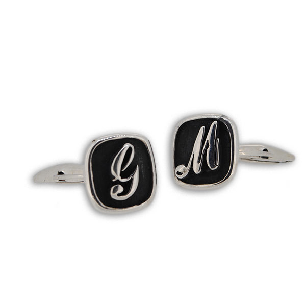 Gemelli in Argento 925 con Iniziale Personalizzabile - immagine 2