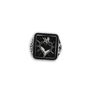 Square "Ex-Votum" Ring in 925 Sterling Silver (Grace Received)