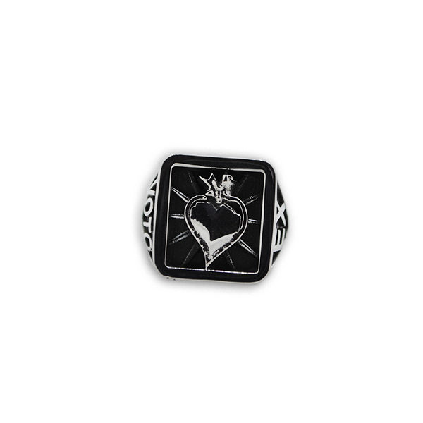 Square "Ex-Votum" Ring in 925 Sterling Silver (Grace Received)