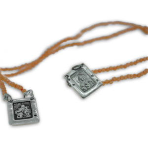 Scapolare Sacro con Pietra Citrino in Argento 925 o Bronzo