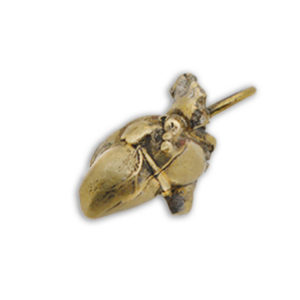 Pendente 3D "Cuore Organico" in Bronzo