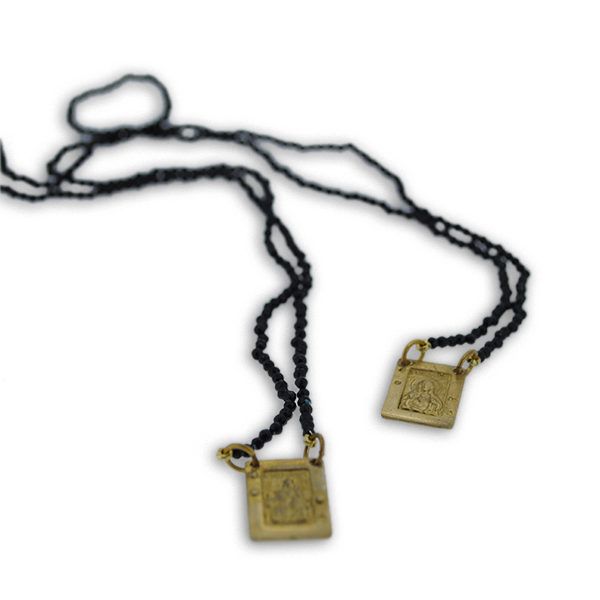 Scapolare Sacro con Onice Nera in Argento 925 o Bronzo - immagine 2