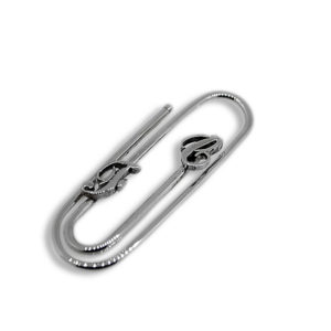 Fermasoldi "Wire" in Argento 925 con Doppia Iiniziale in Bronzo o Argento
