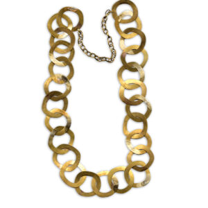 mattana design collana laminata cerchi in bronzo