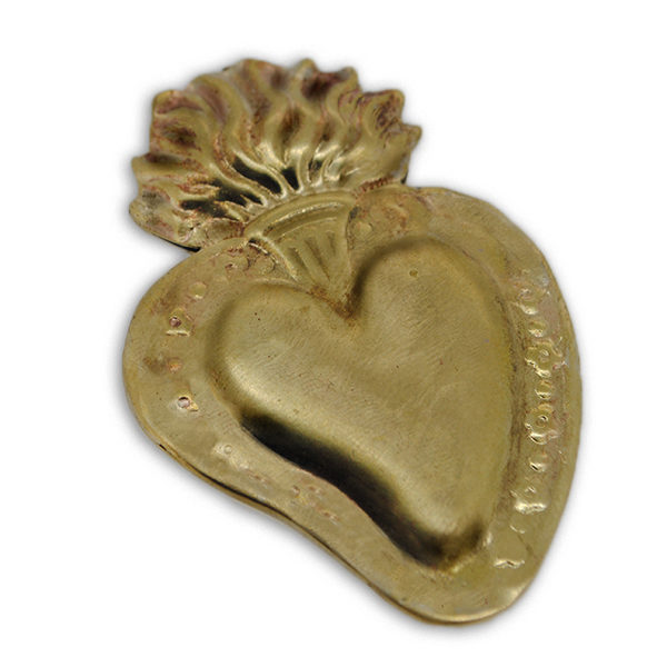 Pendente Extra-Large Cuore Votivo in Bronzo