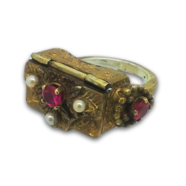 Anello Vintage Secrete' in Bronzo e Argento925 - immagine 2