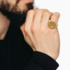 Anello Bugnato in Bronzo con Interno in Argento 925 - immagine 4