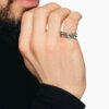 Fedina Bugnato in Argento 925 - immagine 3
