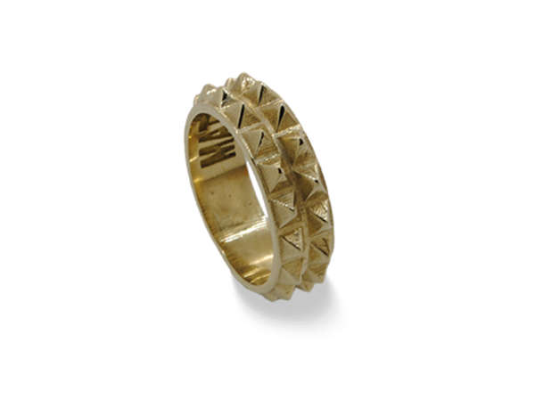 Bronze and 925 Sterling Silver Bugnato Wedding Ring