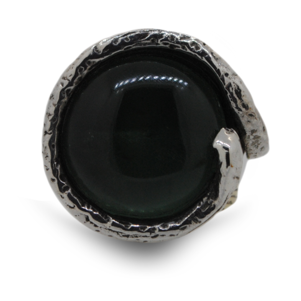 Anello Rigato "IDRO VERDE"  in Bronzo e Argento 925 - immagine 2