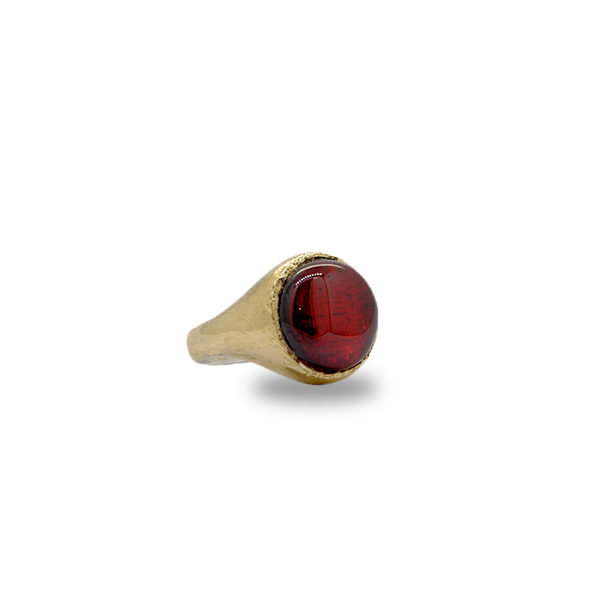 Chevalet in Bronzo e Argento 925 con Pietra Cabochon - immagine 2