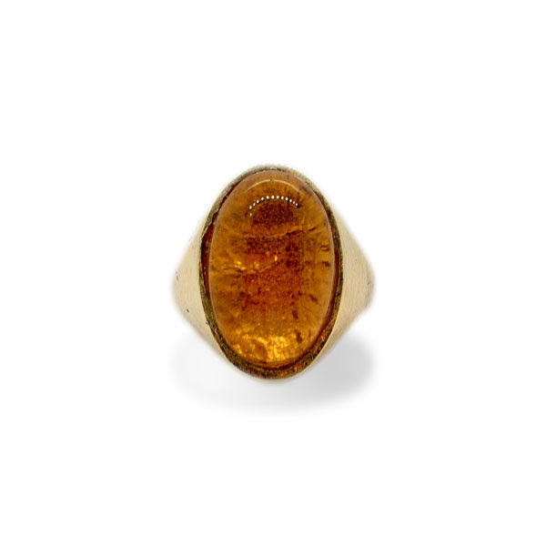 Chevalier in Bronzo e Argento 925 con Quarzo Idro Arancio Tondo - immagine 3