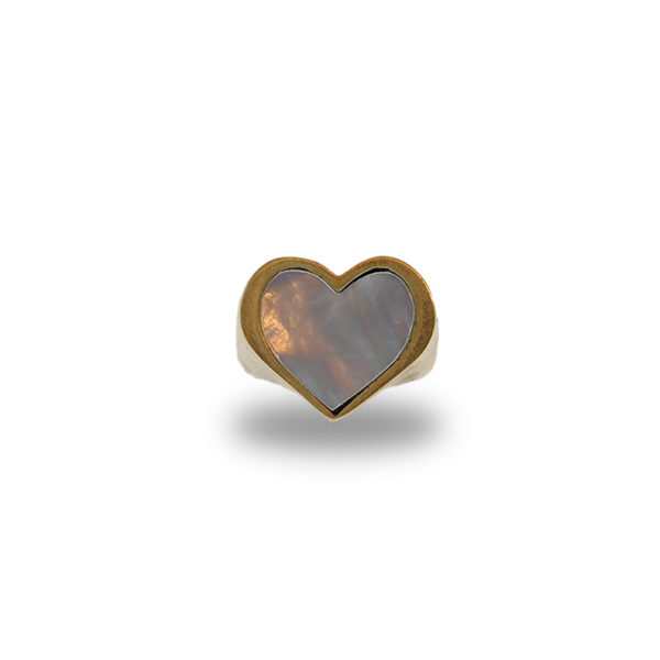 Anello Cuore in Bronzo - Argento 925 e Madreperla - immagine 3