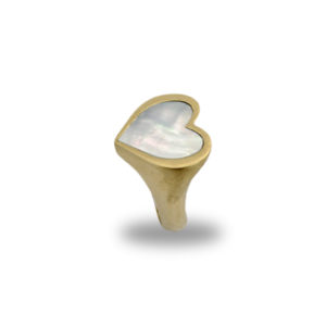 Anello Cuore in Bronzo - Argento 925 e Madreperla
