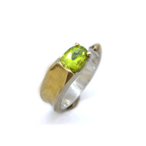 anello-bimetal-peridoto-naturale