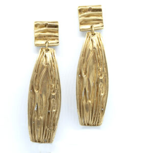 mattana design orecchini drappo bronzo goccia