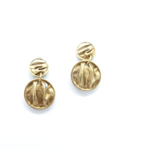 mattana design orecchini drappo bronzo tondi
