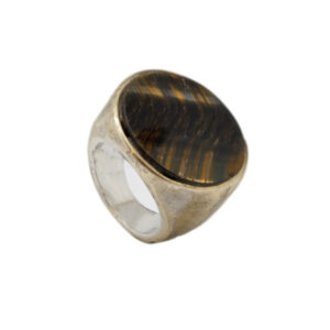 Chevalet Occhio di Tigre Tondo in Bronzo
