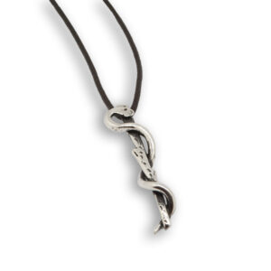 mattana design simbolo caduceo ciondolo argento