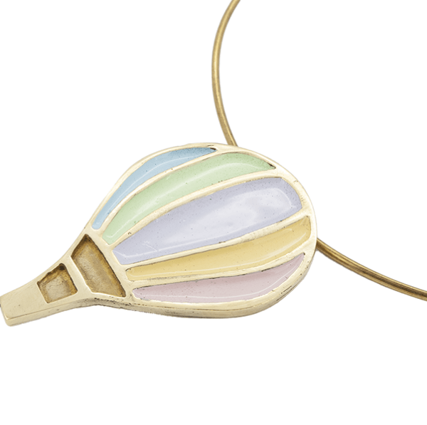 Pendente Mongolfiera Smaltata in Bronzo - immagine 7