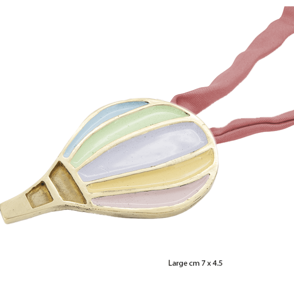 Pendente Mongolfiera Smaltata in Bronzo - immagine 4