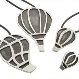 Pendente Mongolfiera in Argento 925 Brunito