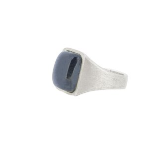 Vertical Rectangular Cubic Green Zirconia Ring